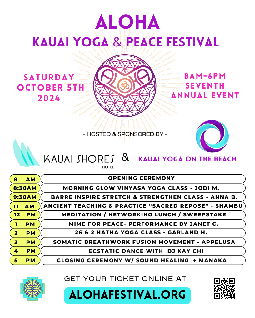 ALOHA Kauai Yoga & Peace Festival 2024