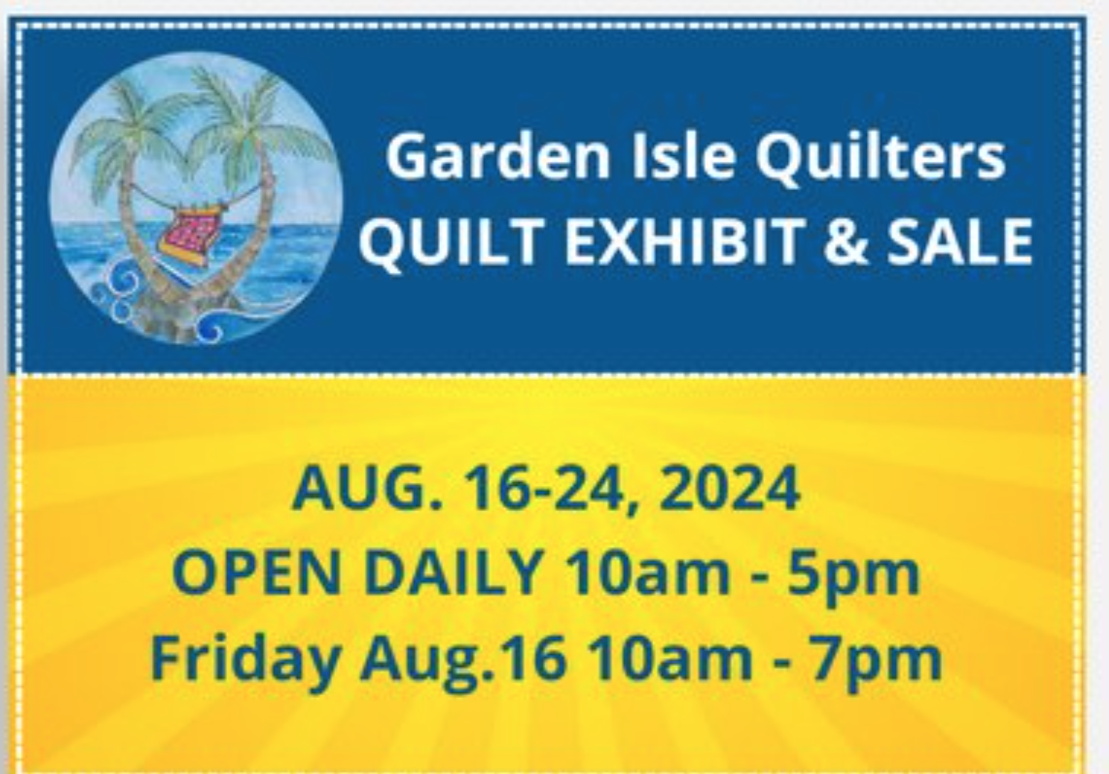 Garden Isle Quilters Exhibit & Sale